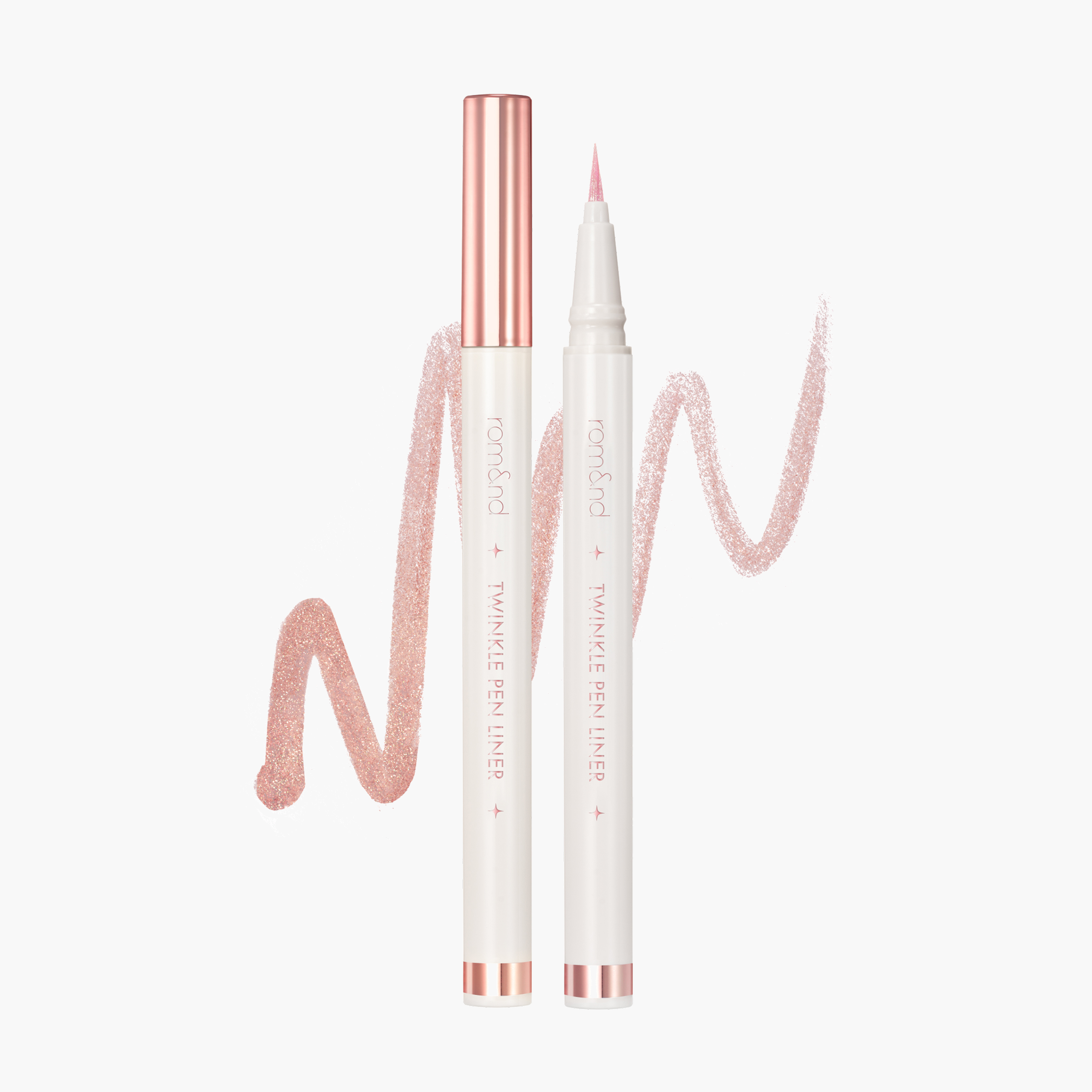 Подводка сияющая для век 03 Rosy Sparkle | Rom&nd Twinkle Pen Liner 03 Rosy Sparkle
