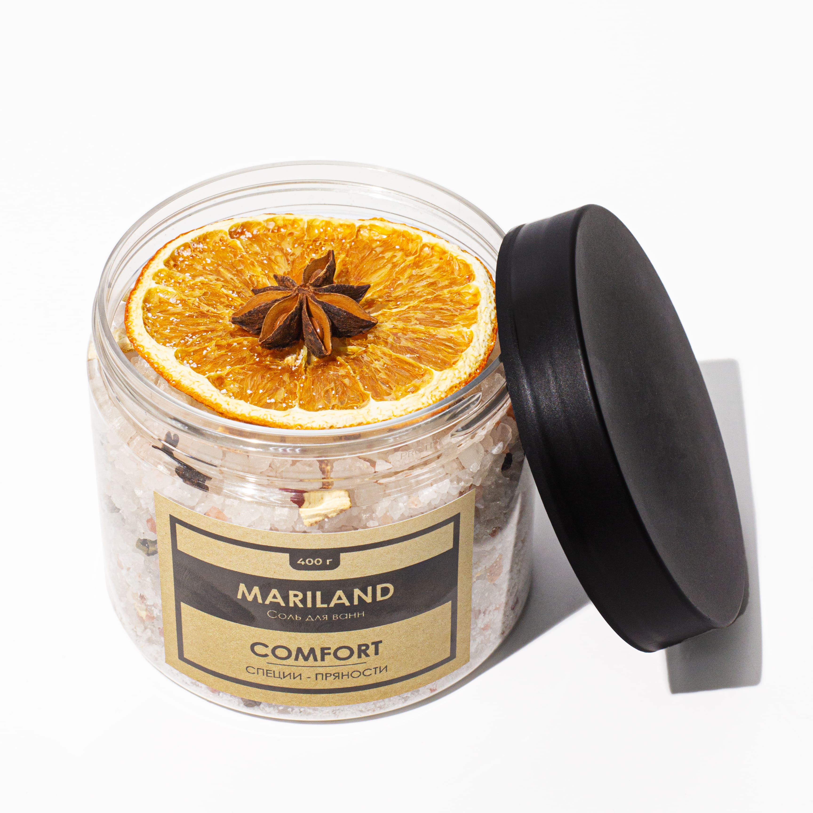 Расслабляющая соль для ванн со специями и пряностями | MARILAND Comfort Sea Salt 400 г