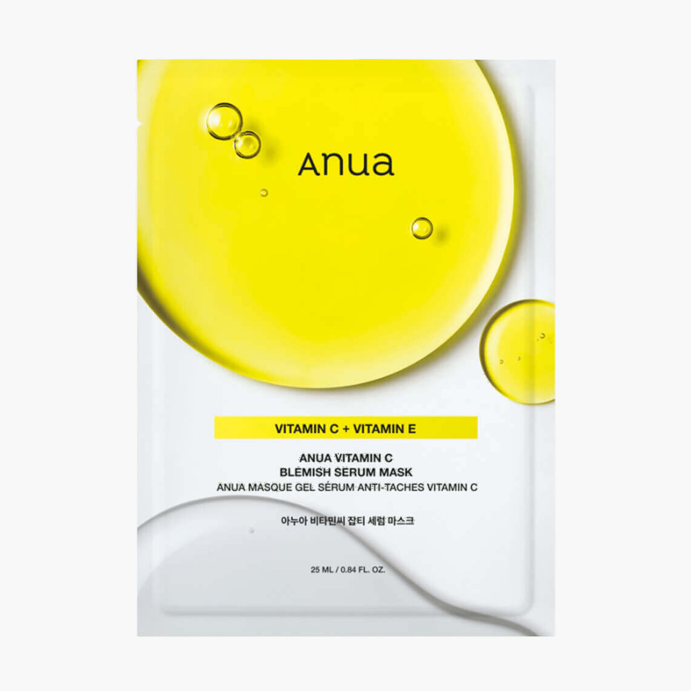 Маска тканевая осветляющая для лица с цитрусовыми экстрактами | ANUA Green Lemon Vita C Blemish Ser