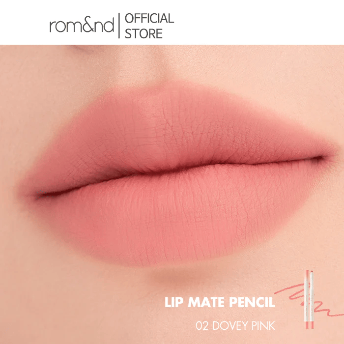 Карандаш для губ 02 Dovey Pink | Rom&nd Lip Mate Pencil 02 Dovey Pink 0,5g