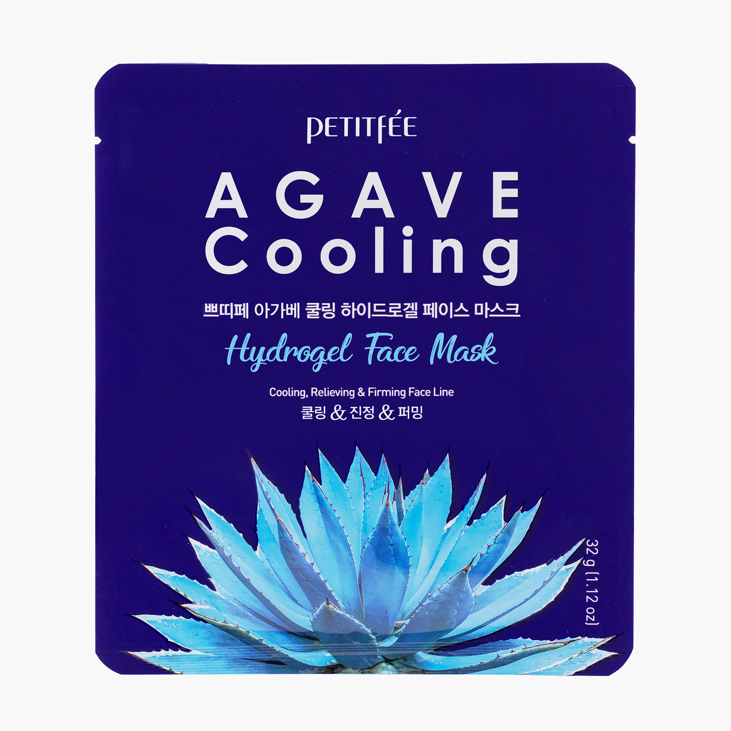 Маска гидрогелевая охлаждающая с экстрактом агавы | Petitfee Agave Cooling Hydrogel Face Mask 32g