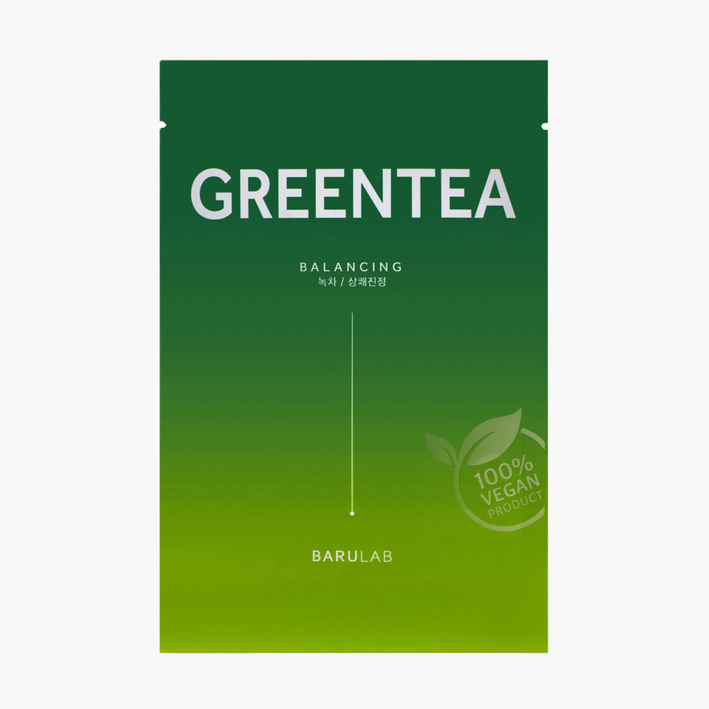 Маска тканевая веганская увлажняющая с зелёным чаем | Barulab The Clean Vegan Green Tea Mask 23g