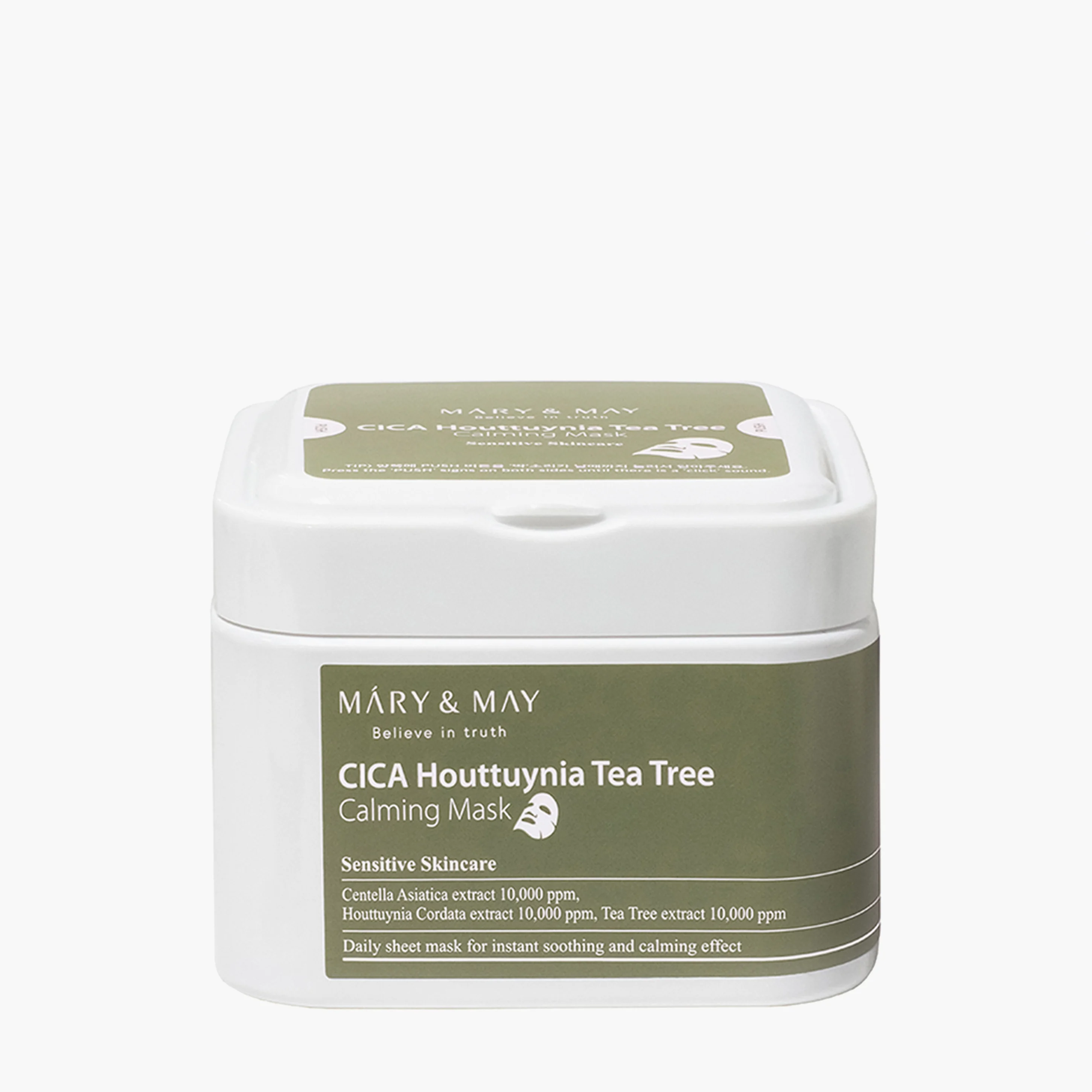 Набор тканевых масок успокаивающих | Mary&May Cica Houttuynia Tea Tree Calming Mask 30ea