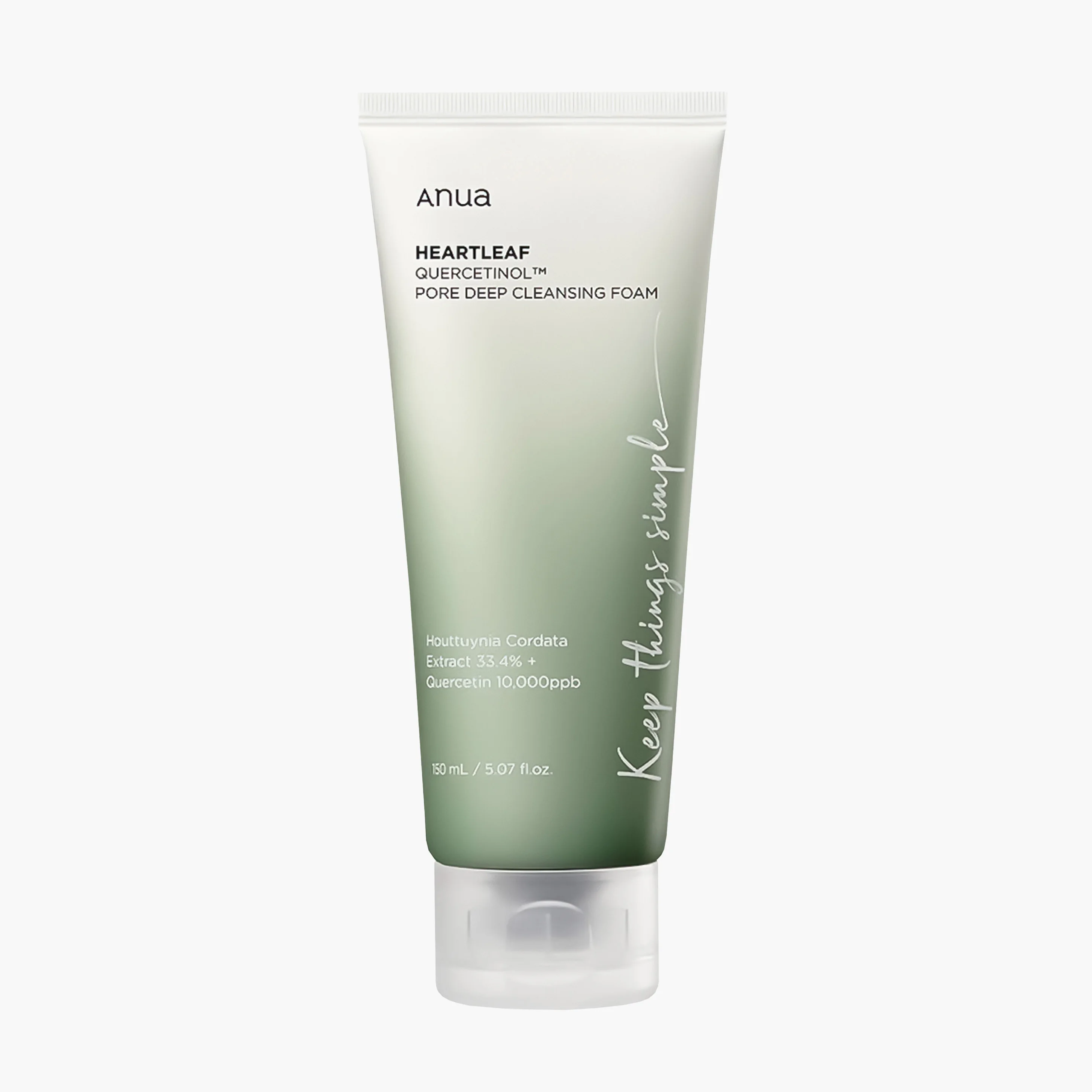 Пенка-скраб с кверцетинолом | ANUA Heartleaf Quercetinol Pore Deep Cleansing Foam 150ml