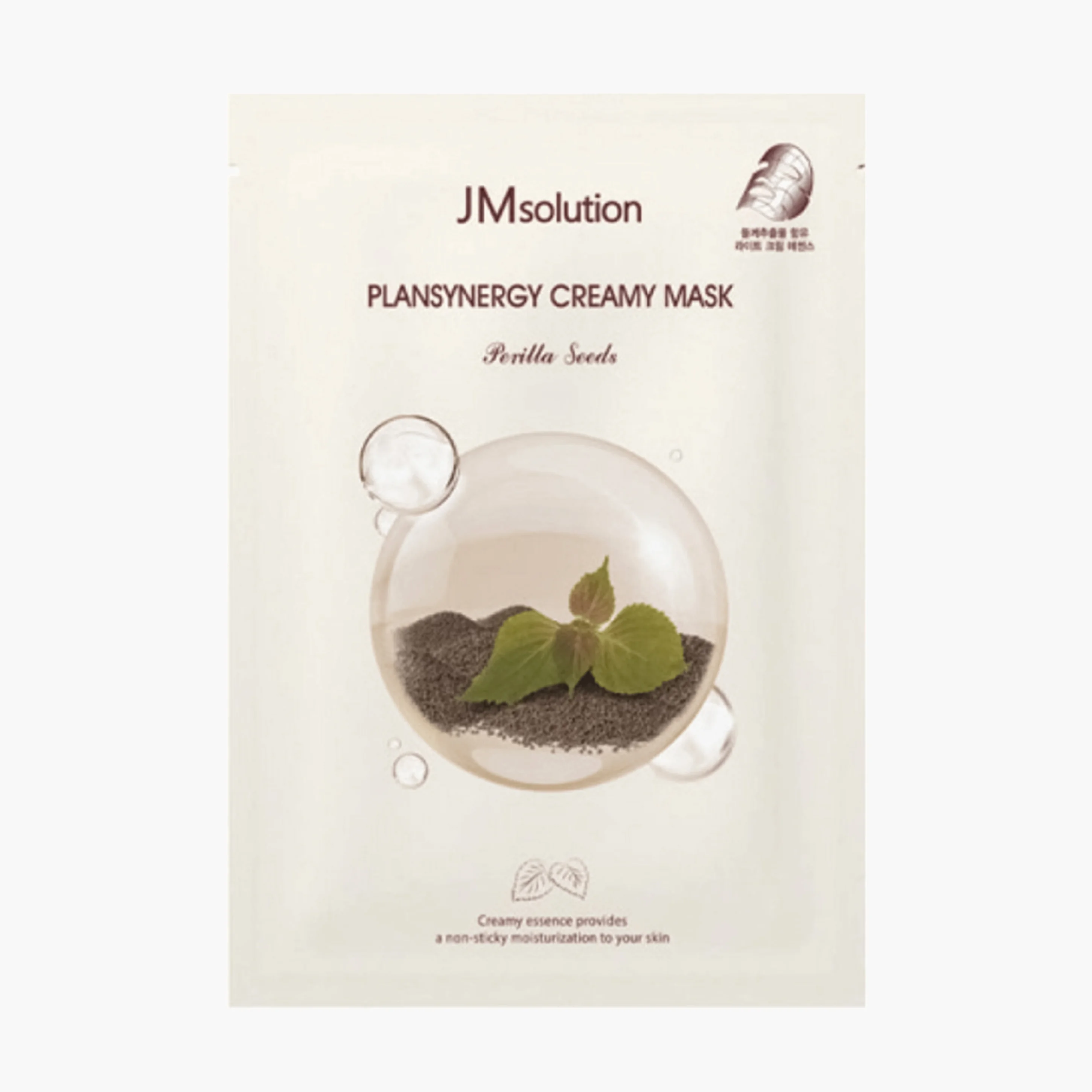 Маска тканевая для сияния кожи с семенами периллы | JMsolution Plansynergy Creamy Mask 30ml