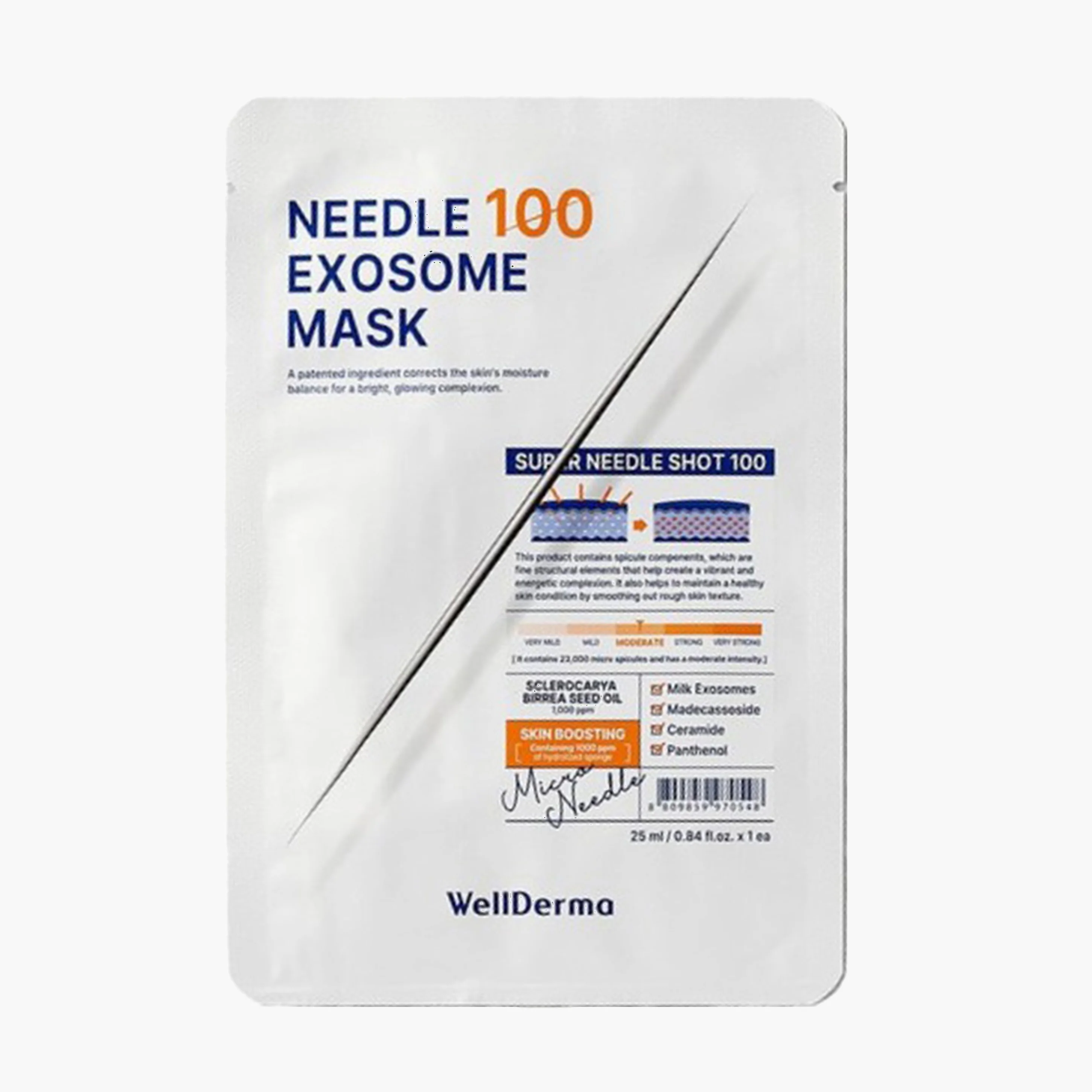 Маска для лица с игольчатыми экзосомами | WellDerma Needle 100 Exosome Mask 25ml