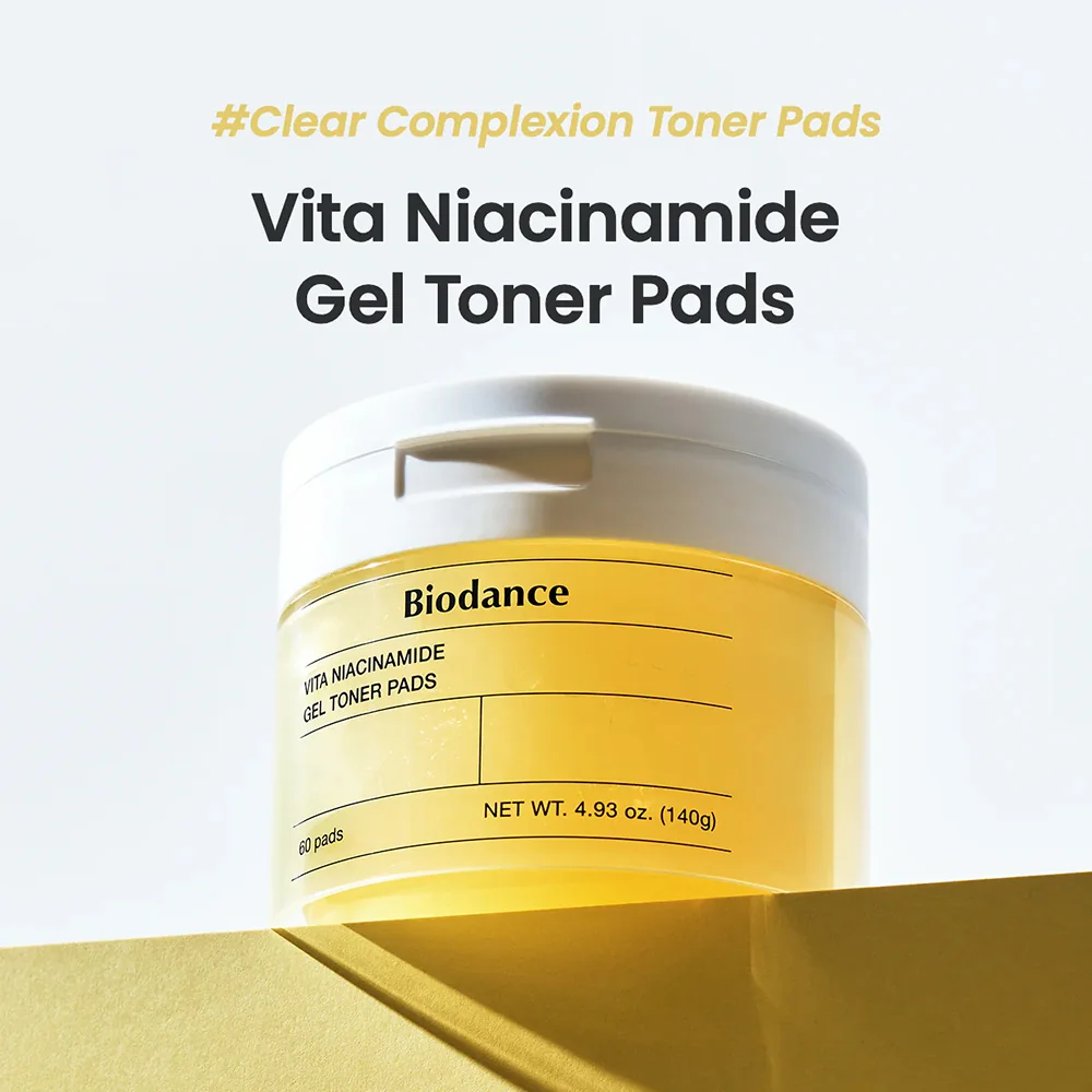 Тонер-пэды с витамином С и ниацинамидом  | Biodance Vita Niacinamide Gel Toner Pad 60шт