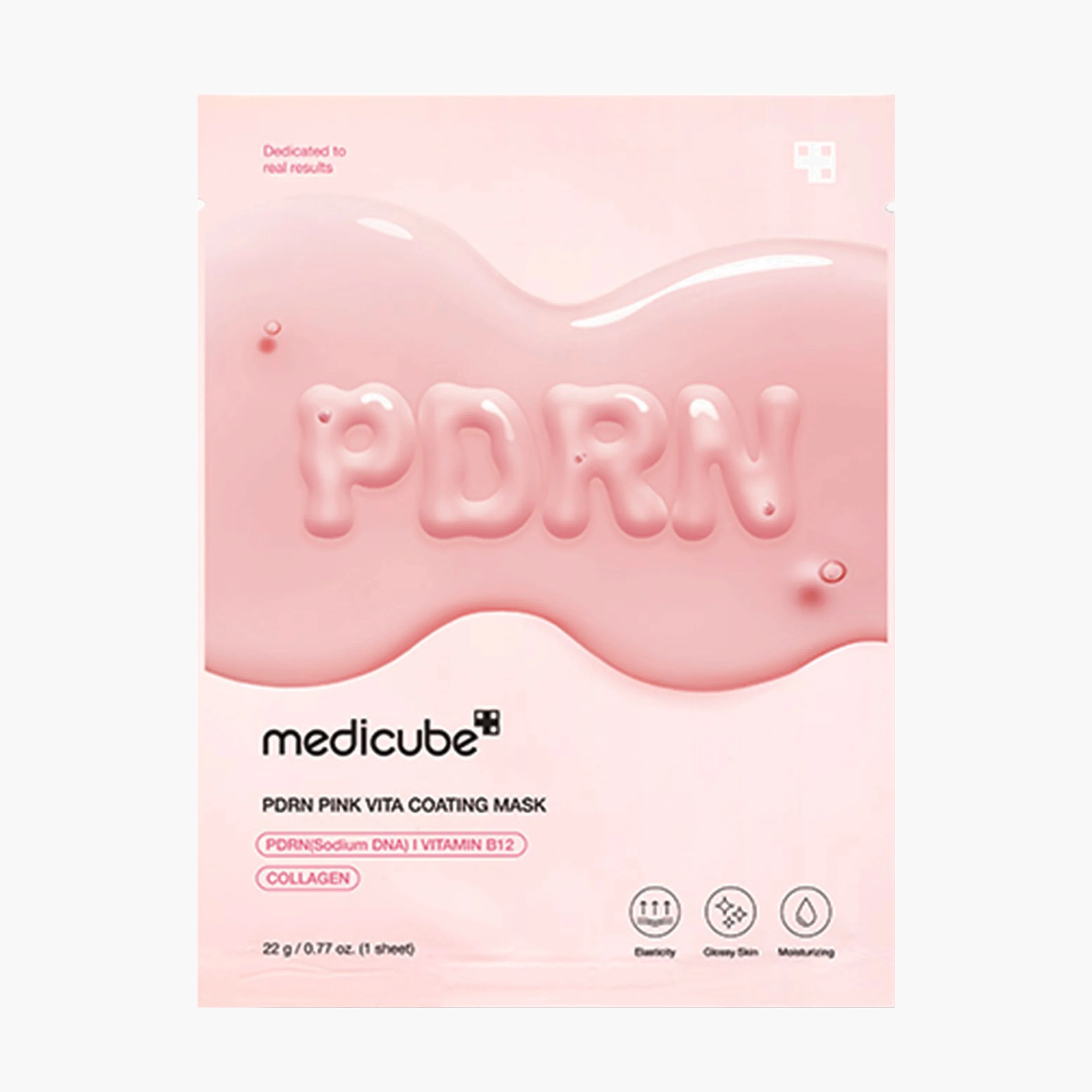 Маска тканевая с PDRN и коллагеном для сияния кожи | Medicube PDRN Pink Vita Coating Mask 22g