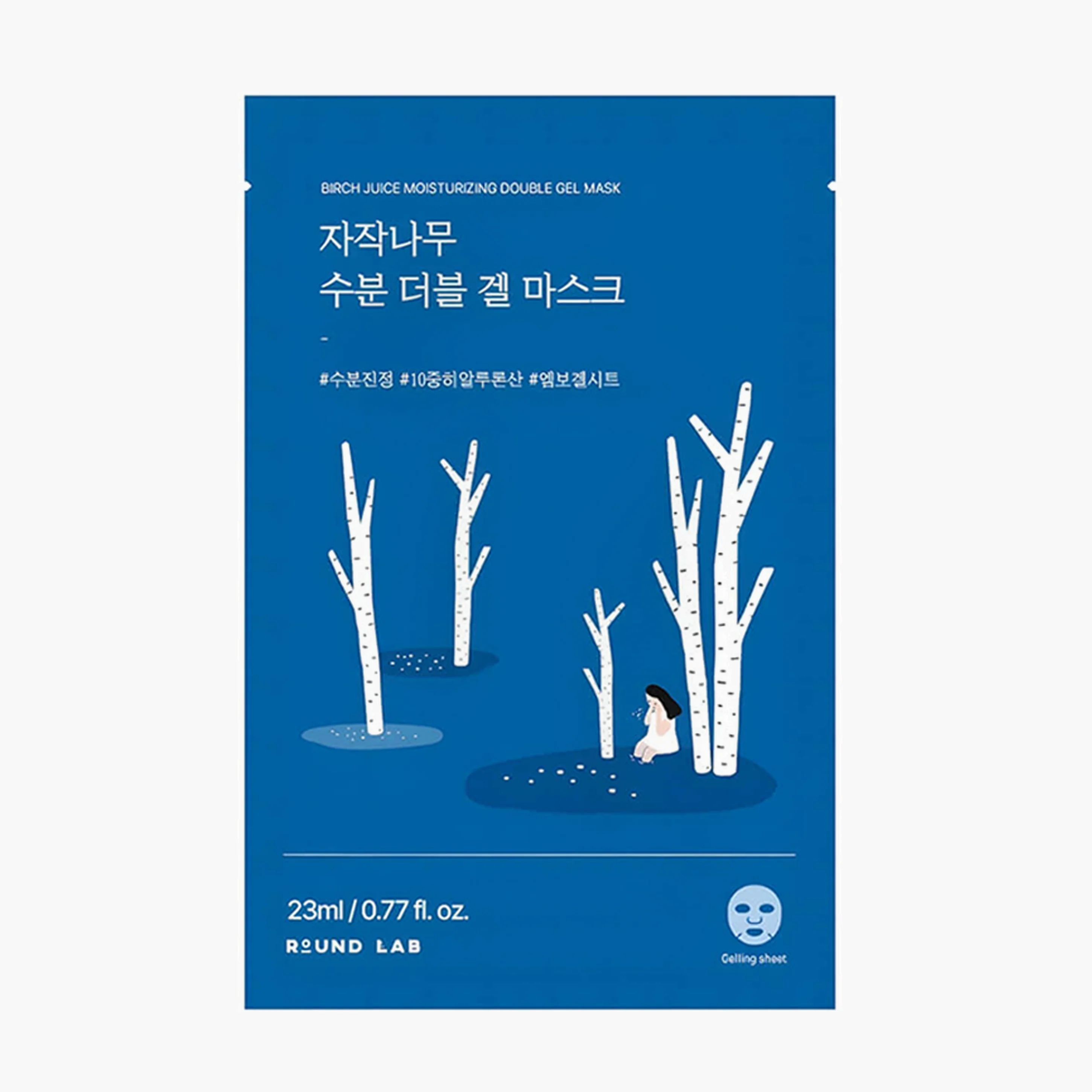 Маска гелевая с берёзовым соком | Round Lab Birch Juice Moisturizing Double Gel Mask 23g